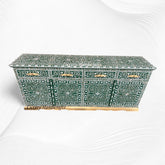 Arabic Mother Of Pearl Inlay Cabinet Green 3